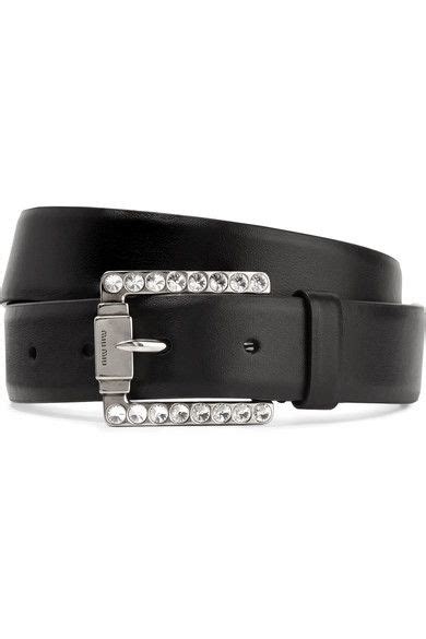 miu miu black belt|Black Leather Belt .